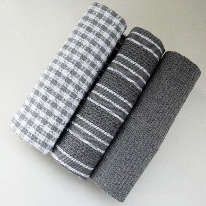 Kitchen Tea Towels 100% Natural Cotton Absorbent Lint-Free