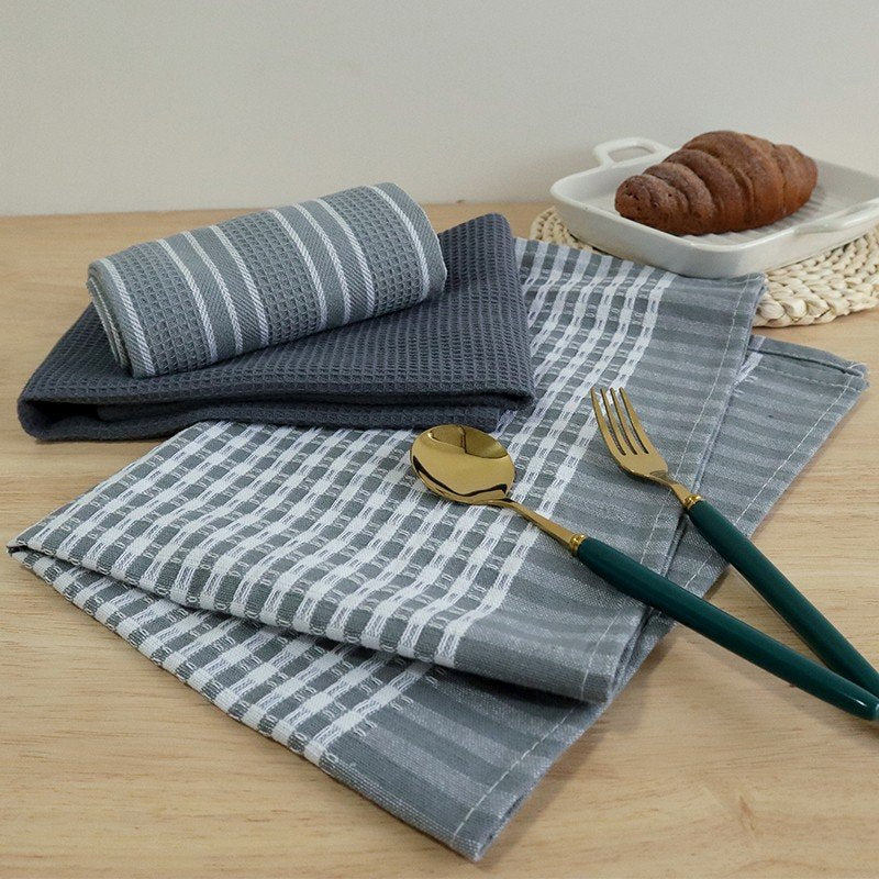 Kitchen Tea Towels 100% Natural Cotton Absorbent Lint-Free