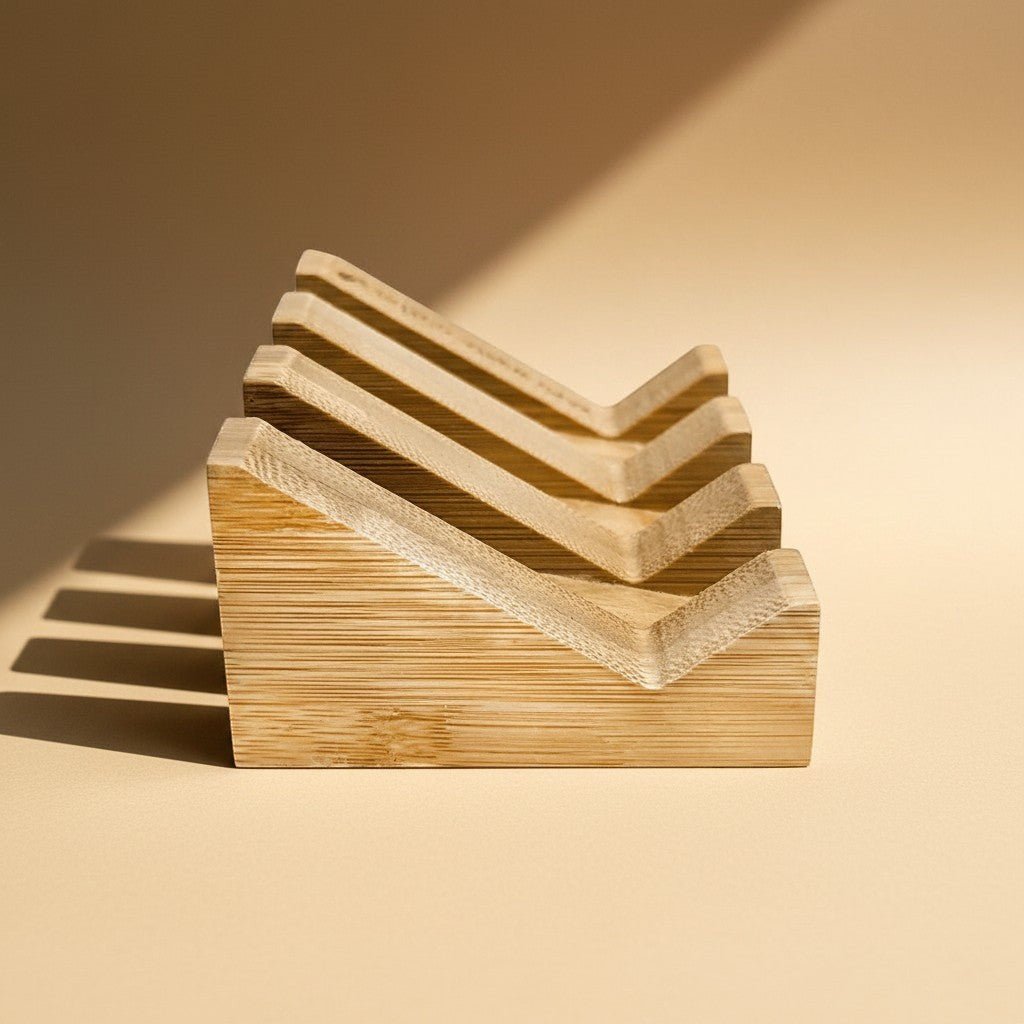 Angled Bamboo Soap Dish